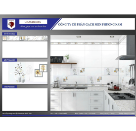 Gạch men Ceramic 30cmx60cm trắng có viền PN HP MHP 36600