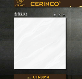 Gạch đá Porcelain 80cmx80cm xám vân trắng TTN CTN 8014