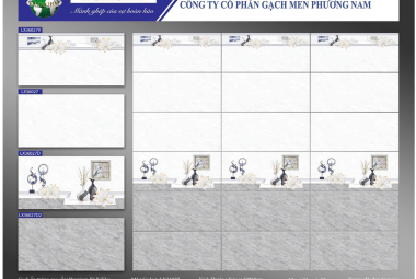 Gạch men Ceramic 30cmx60cm sọc trắng xám PN HP LX 36027